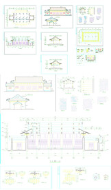 新中式大门CAD图纸