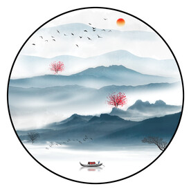 水墨意境山水装饰画