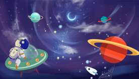 外太空儿童房背景墙