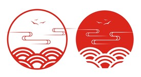 中国风中式花纹云纹山纹古典边框