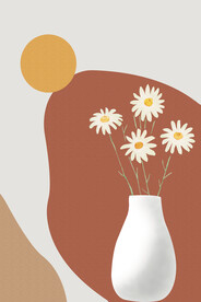 装饰画 菊花 花瓶