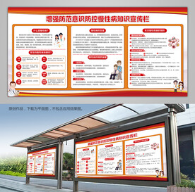 慢性病防治展板灯箱宣传栏海报