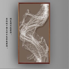 3D抽象白色飘带玄关装饰画