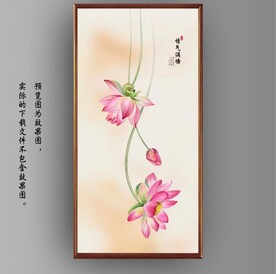 新中式水墨荷花国画装饰画