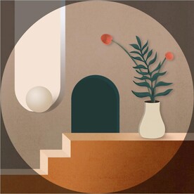 装饰画 插花 花瓶