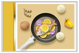 装饰画 柠檬 平底锅