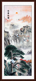 国画迎客松