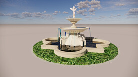 住宅小区水景景观su模型