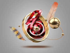 装饰画 羽毛八字 3D画