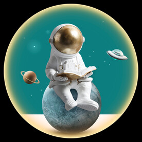 高清分层太空人装饰画