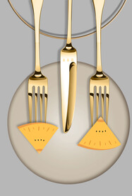 装饰画 刀叉 餐具