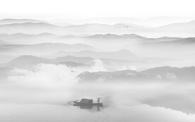 新中式山水背景墙