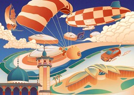 甘肃兰州旅游插画