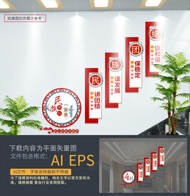 民族团结楼梯文化墙