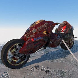 赛博朋克摩托车 c4d