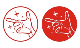 矢量卡通手绘手势手形插画