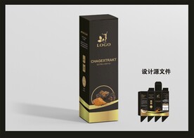 白桦茸包装效果图和平面图 