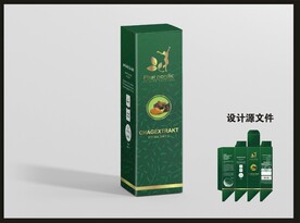 白桦茸包装效果图和平面图 