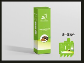 白桦茸包装效果图和平面图 