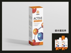 足部产品包装效果图+平面图 