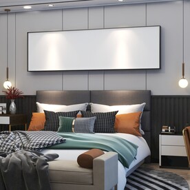 卧室装饰画挂画样机效果图设计