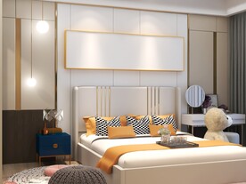 卧室装饰画挂画样机效果图设计