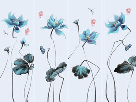 装饰画 荷花 荷叶