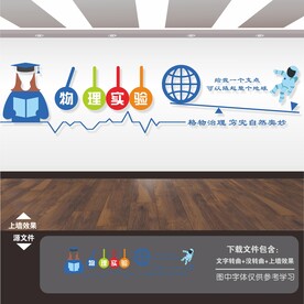 物理实验室文化墙