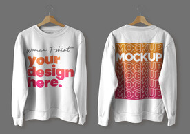 白色长袖T恤样机