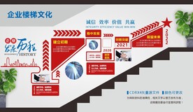 企业发展历程楼梯文化