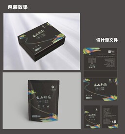 茶叶包装效果图和平面图