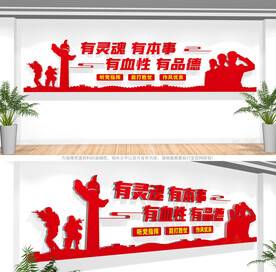 四有军人文化墙