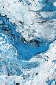 装饰画 蓝色抽象画 油画