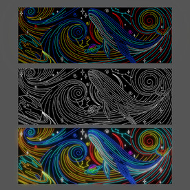 矢量星空线条灯饰画