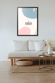 简欧客厅海报挂画装饰画样机