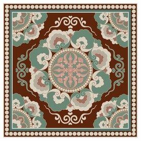 敦煌榆林窟21窟交杵团花纹藻井