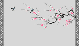 高清分层透明底推拉门打印图