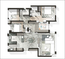 户型图 家配图 洋房图图片