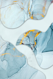 装饰画 新中式山水画 大理石纹