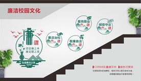 廉洁廉政校园楼梯文化