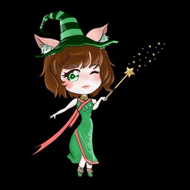 狐狸脸魔法师卡通Q版人物