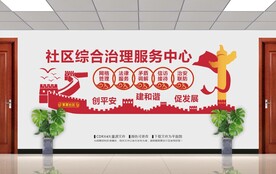 社区综合治理服务中心文化墙
