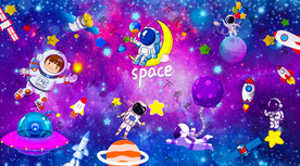 卡通星空太空人宇航员