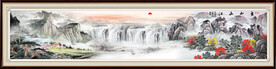 巨幅国画山水长卷