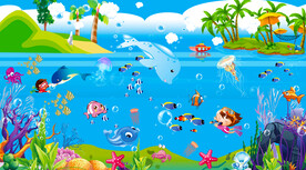 卡通海底世界