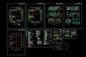 一套完整的多功能食堂建筑竣工图