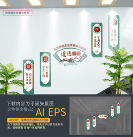 道德讲堂楼梯文化墙