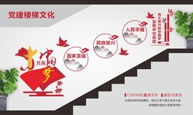 中国梦楼梯文化墙