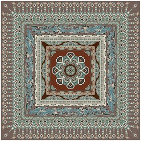 莫高窟壁画叶形团花纹藻井