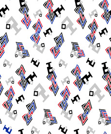 创意小几何数码无缝印花设计图案